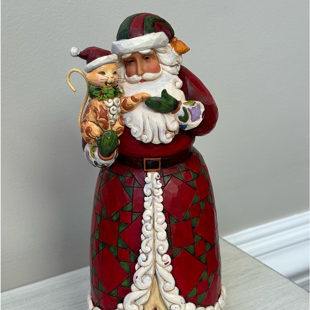 Jim Shore Santa. Purrfect Noel. 2009